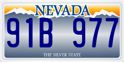 NV license plate 91B977