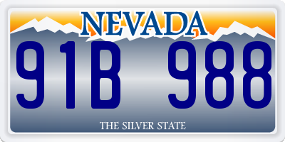 NV license plate 91B988