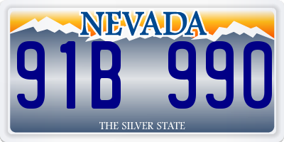NV license plate 91B990