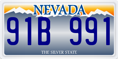 NV license plate 91B991