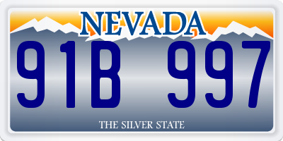 NV license plate 91B997