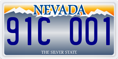 NV license plate 91C001