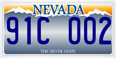 NV license plate 91C002