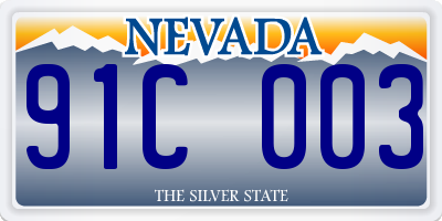 NV license plate 91C003