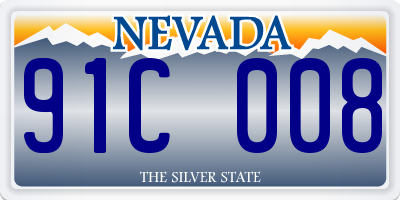 NV license plate 91C008