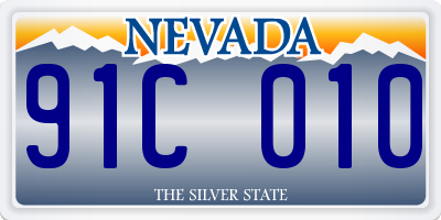 NV license plate 91C010