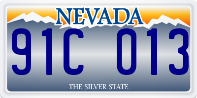 NV license plate 91C013