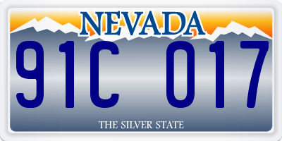 NV license plate 91C017