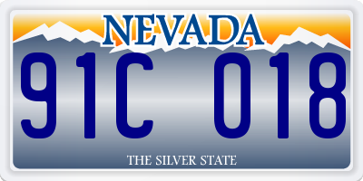 NV license plate 91C018