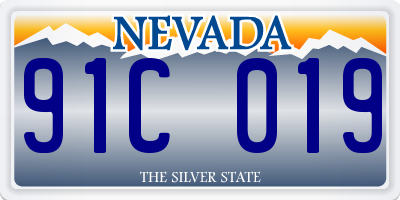 NV license plate 91C019