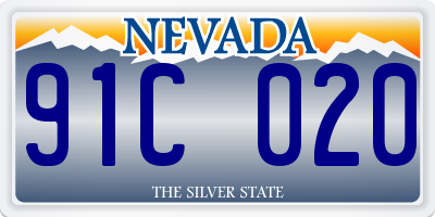 NV license plate 91C020