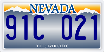 NV license plate 91C021