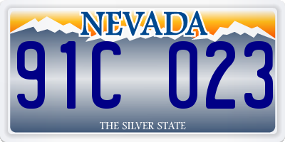 NV license plate 91C023