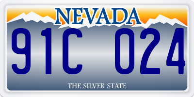 NV license plate 91C024