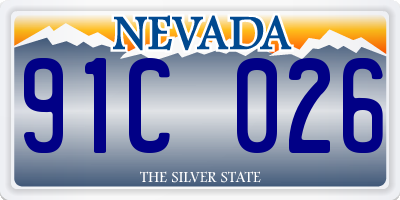 NV license plate 91C026