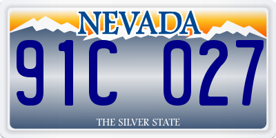 NV license plate 91C027