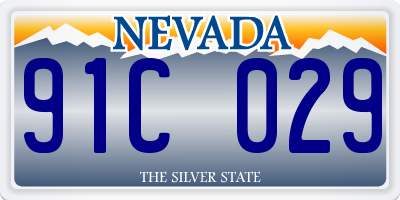 NV license plate 91C029