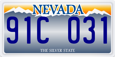 NV license plate 91C031