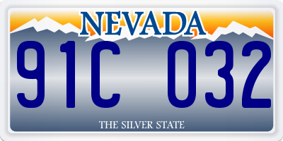 NV license plate 91C032