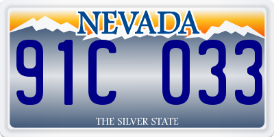 NV license plate 91C033