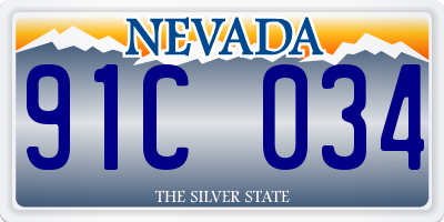 NV license plate 91C034