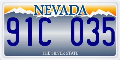 NV license plate 91C035