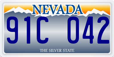 NV license plate 91C042