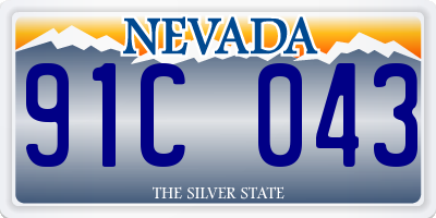 NV license plate 91C043