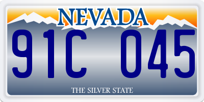 NV license plate 91C045