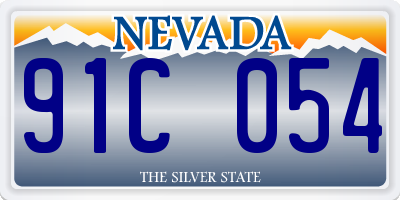 NV license plate 91C054