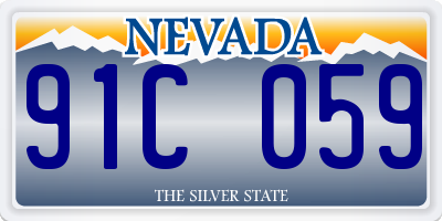 NV license plate 91C059