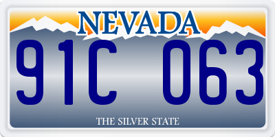 NV license plate 91C063