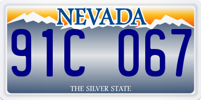 NV license plate 91C067