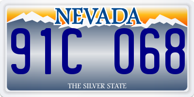 NV license plate 91C068