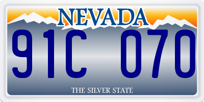 NV license plate 91C070