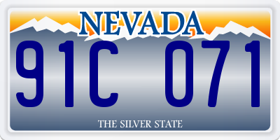 NV license plate 91C071