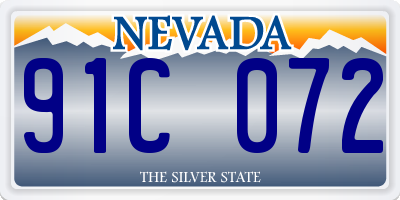 NV license plate 91C072