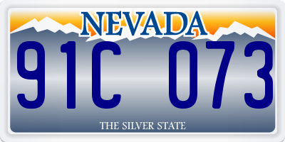 NV license plate 91C073