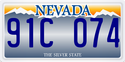 NV license plate 91C074