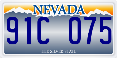 NV license plate 91C075