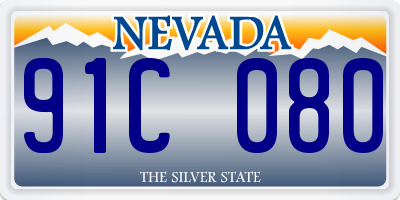 NV license plate 91C080