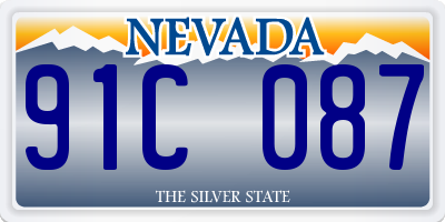 NV license plate 91C087