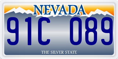 NV license plate 91C089