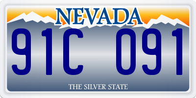 NV license plate 91C091