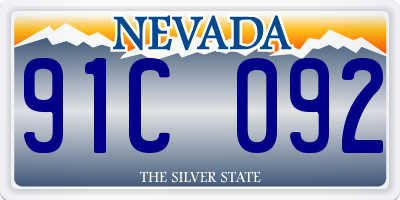 NV license plate 91C092