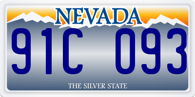 NV license plate 91C093