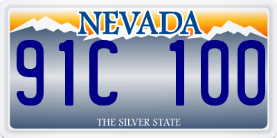 NV license plate 91C100