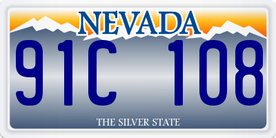NV license plate 91C108