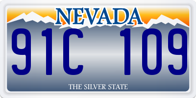 NV license plate 91C109