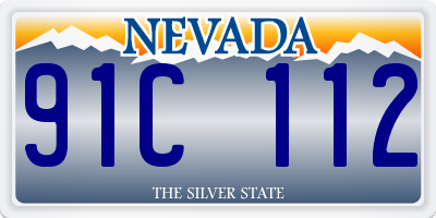 NV license plate 91C112